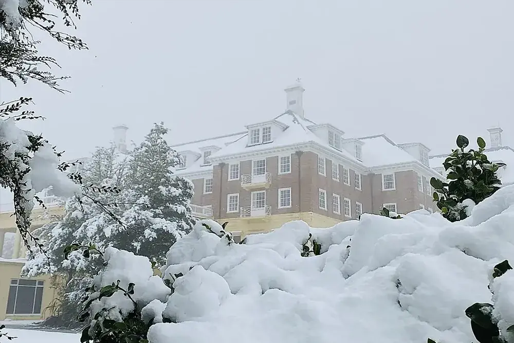 The Chateau Tongariro in snow 2023